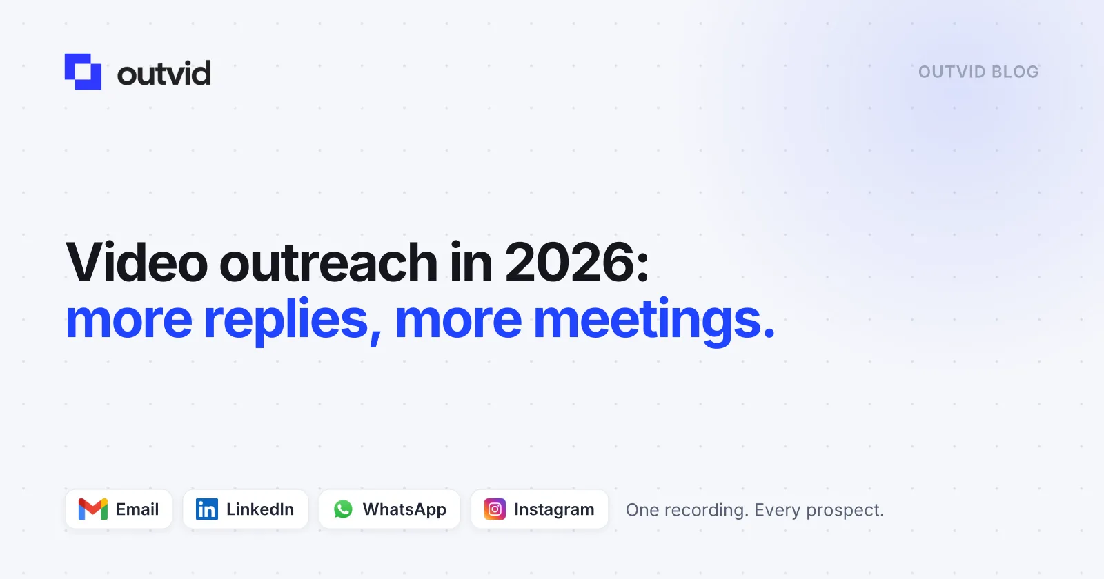 Video outreach in 2026 — more replies, more meetings
