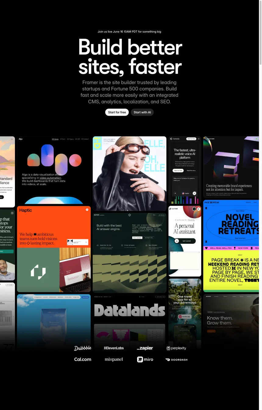 framer.com — example prospect website