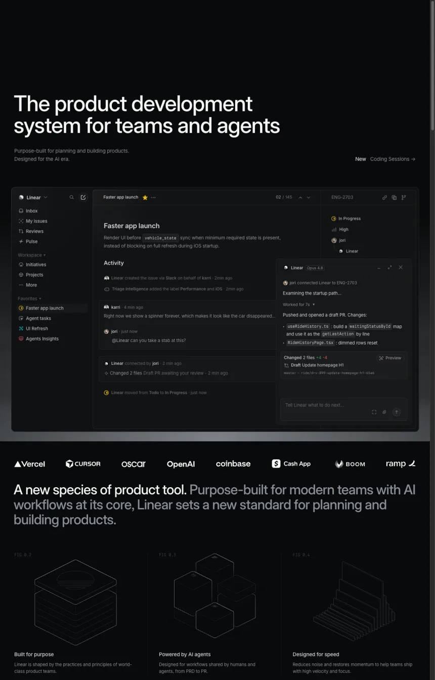 linear.app: example prospect website